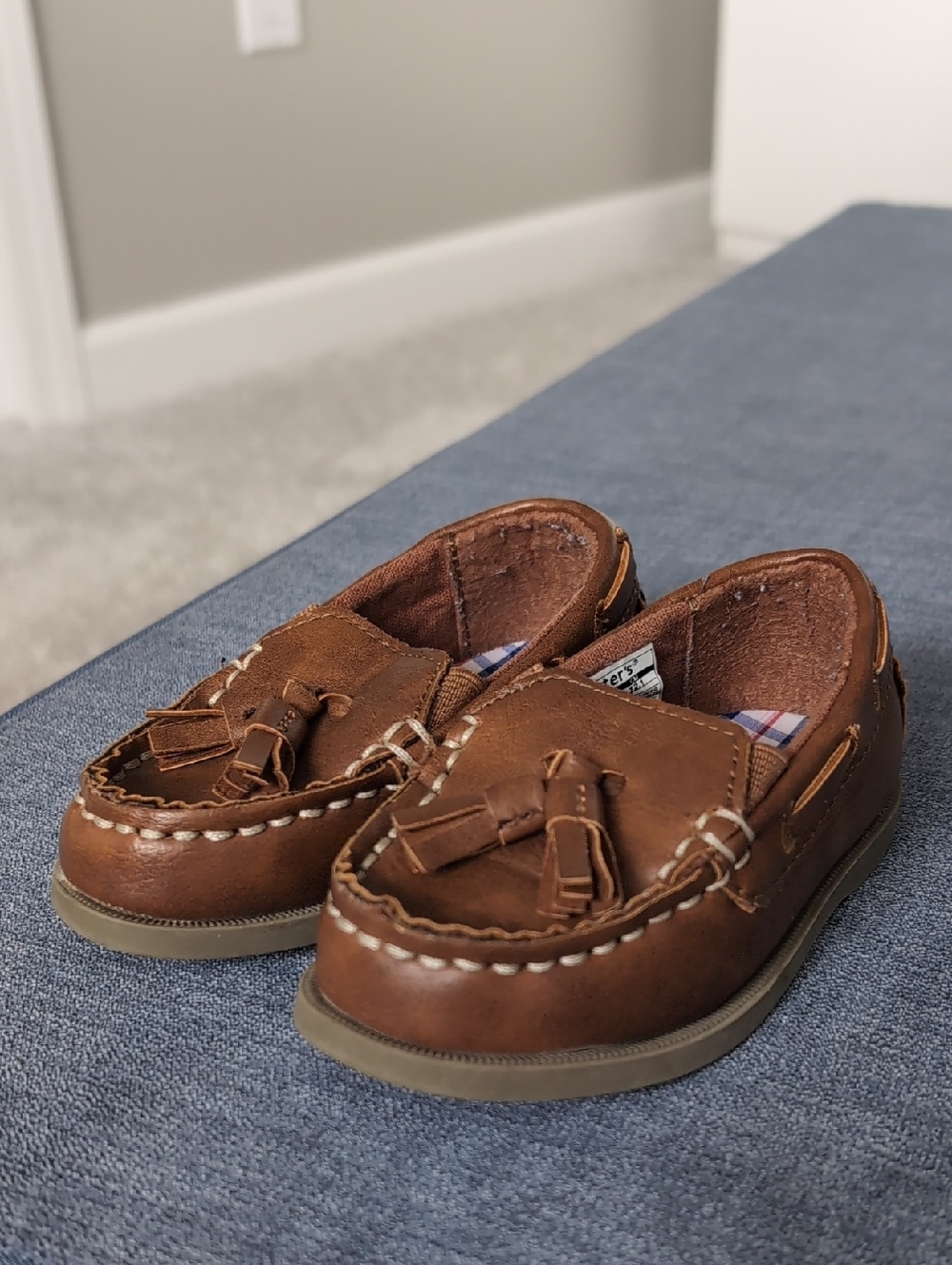 Carter's Brown Tassel Moccasin Loafers for Kids